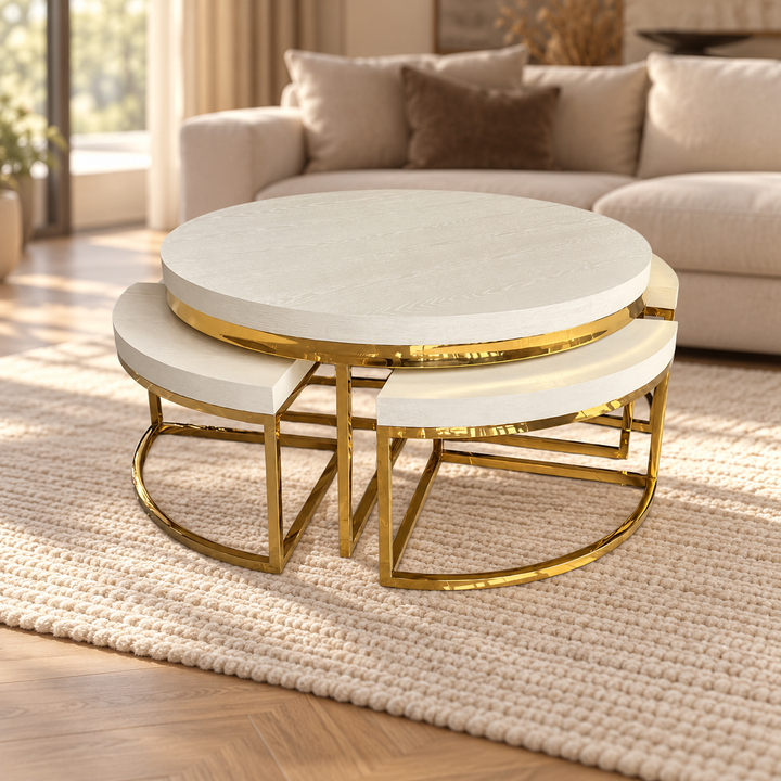 DAISY CT GOLD CREAM PLAIN VENEER TOP – sfeerimpressie