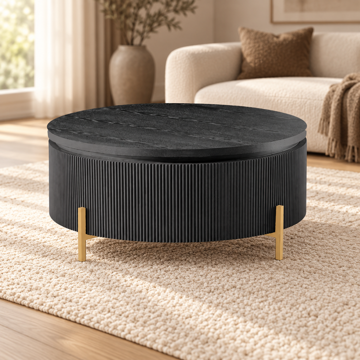 FOSTER CT VENEER PLAIN 100 ROND – sfeerimpressie