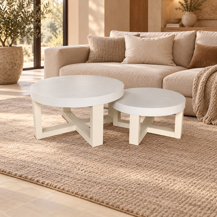 GALAXY CREAM PLAIN VENEER 90/68 ROND CREAM – sfeerimpressie