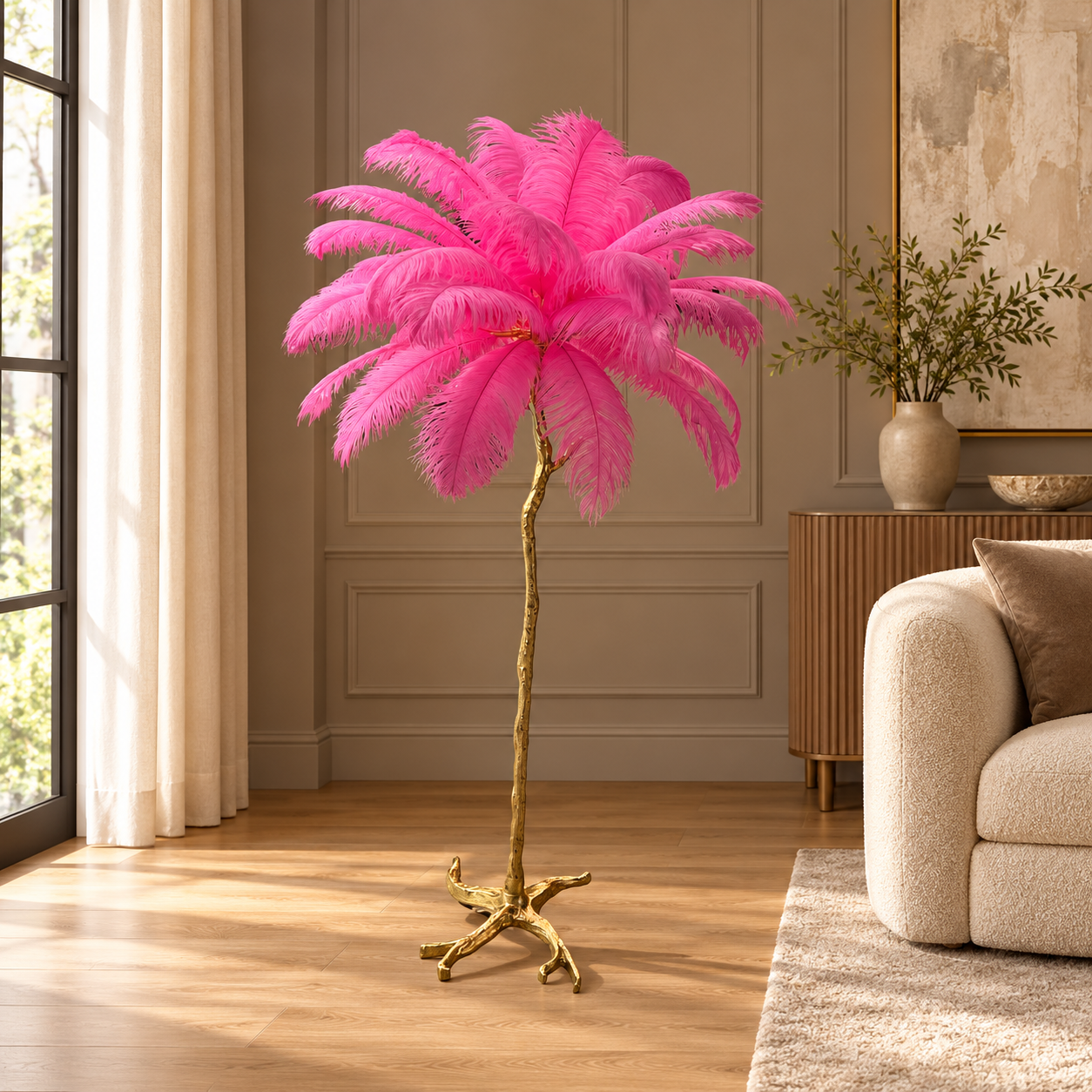 FEATHER VLOERLAMP 100x60 – sfeerimpressie