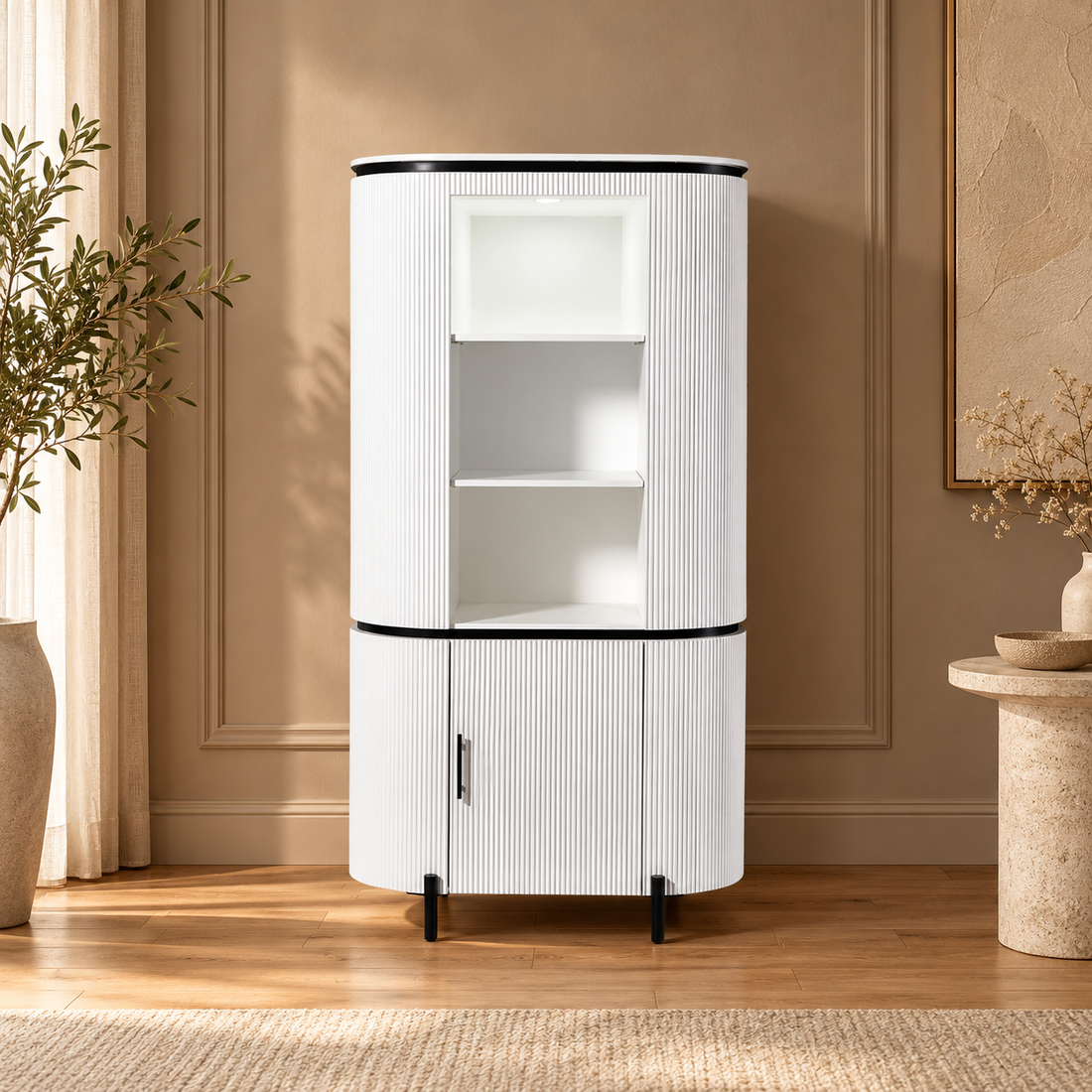 AQUA KAST WHITE/BLACK 180X50X95 WHITE CERAMIC – sfeerimpressie