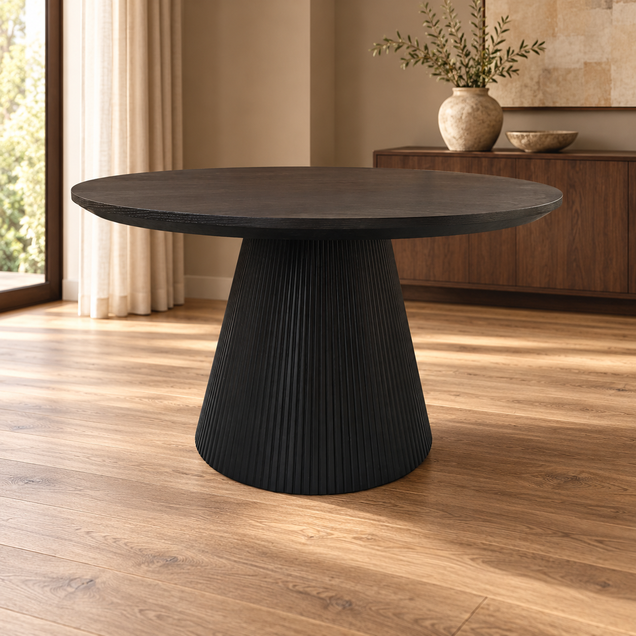 KIMBERLY EETTAFEL 130 ROND FINEER – sfeerimpressie