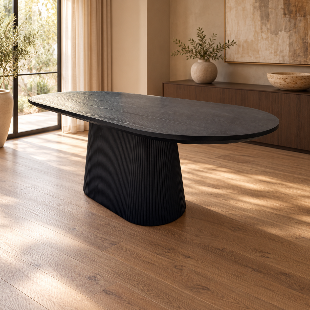 KIMBERLY DT 200X90 + BLACK VENEER PLAIN – sfeerimpressie