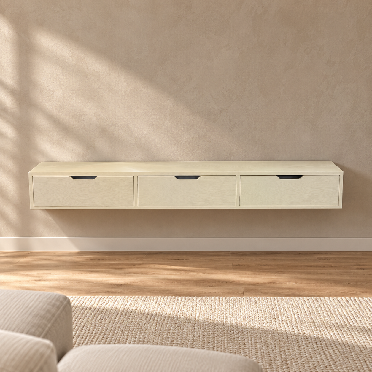 ZWEVENDE KAST CREME 160X24X20 – sfeerimpressie