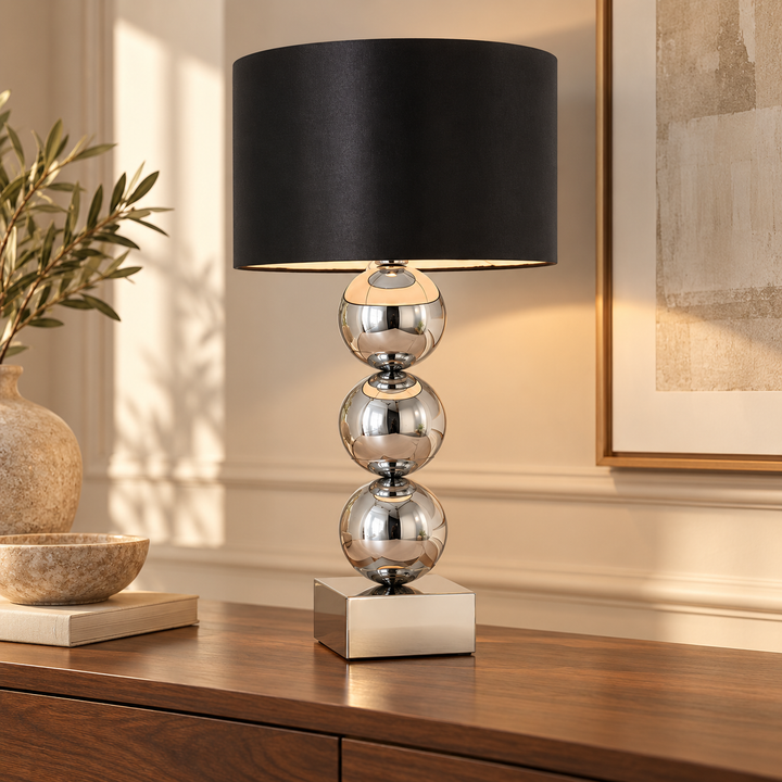 Bollamp Blokvoet Chroom – sfeerimpressie