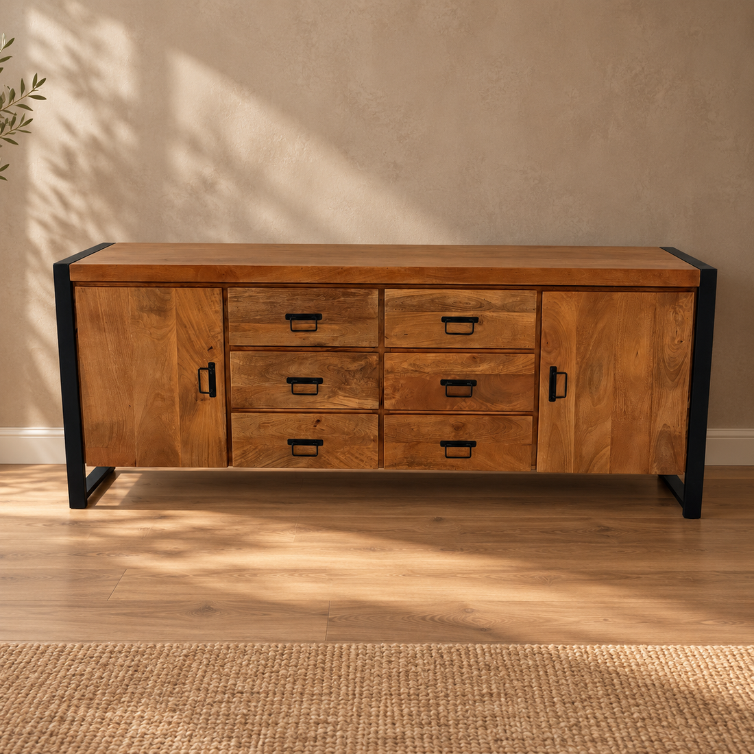 Dressoir Boaz | 200 cm | FINISH WARM | 30% – sfeerimpressie