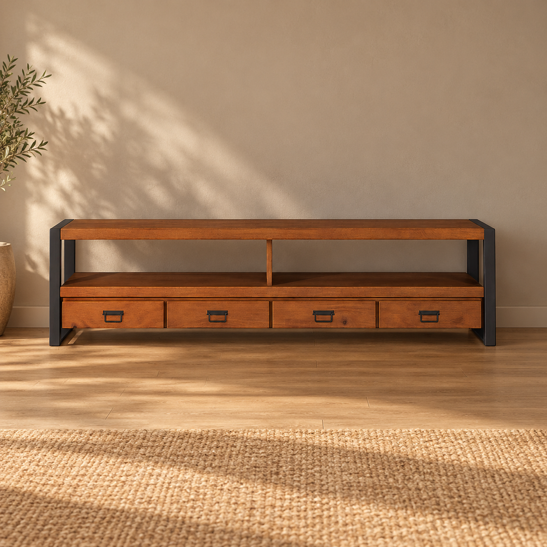 Tv meubel Boaz | 220 cm | FINISH WARM – sfeerimpressie