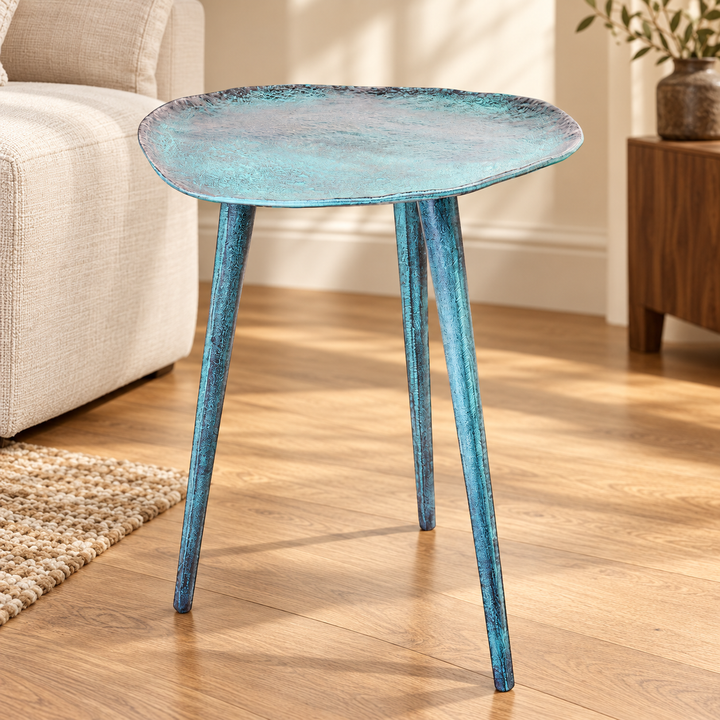 Sidetable Blauw Patina 34,5 (set of 2) – sfeerimpressie