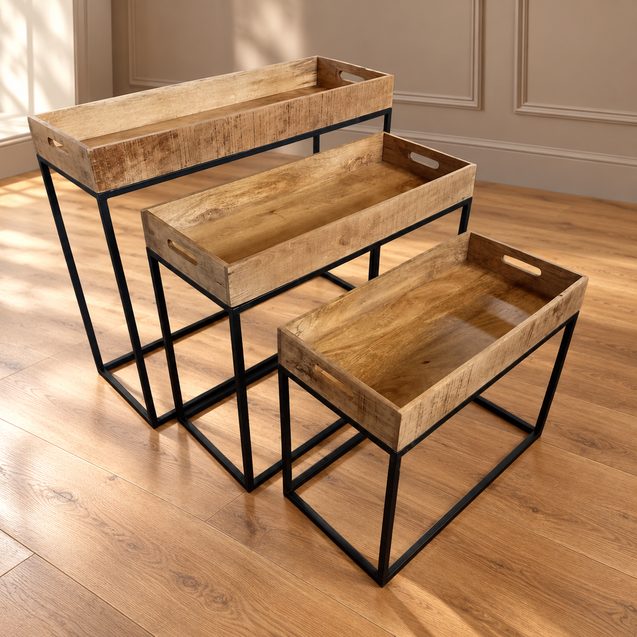 Sidetable met Rand Set van 3 – sfeerimpressie