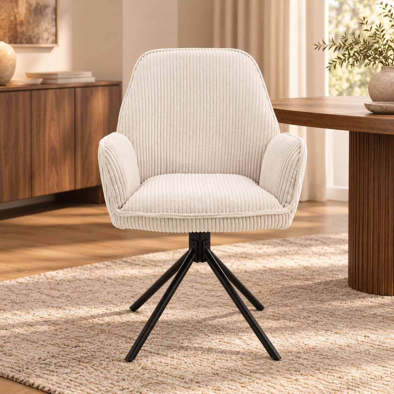Eetkamerstoel Noah Hyper Taupe – sfeerimpressie
