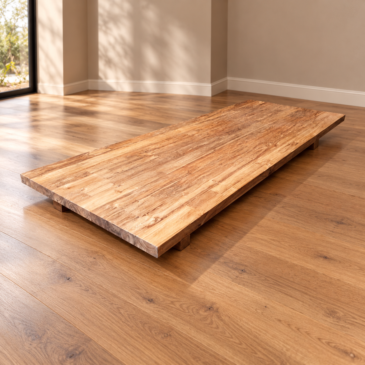 Massief Teak Eetkamer tafelblad 220 – sfeerimpressie