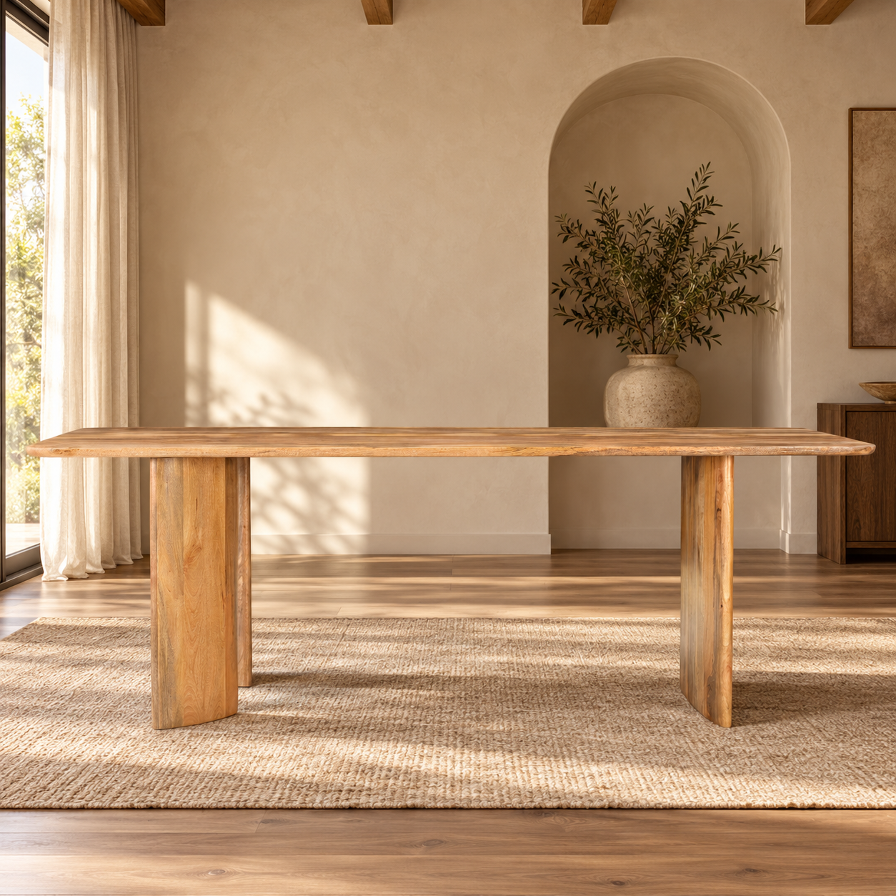 Eettafel Jade Rechthoek Naturel 220 – sfeerimpressie