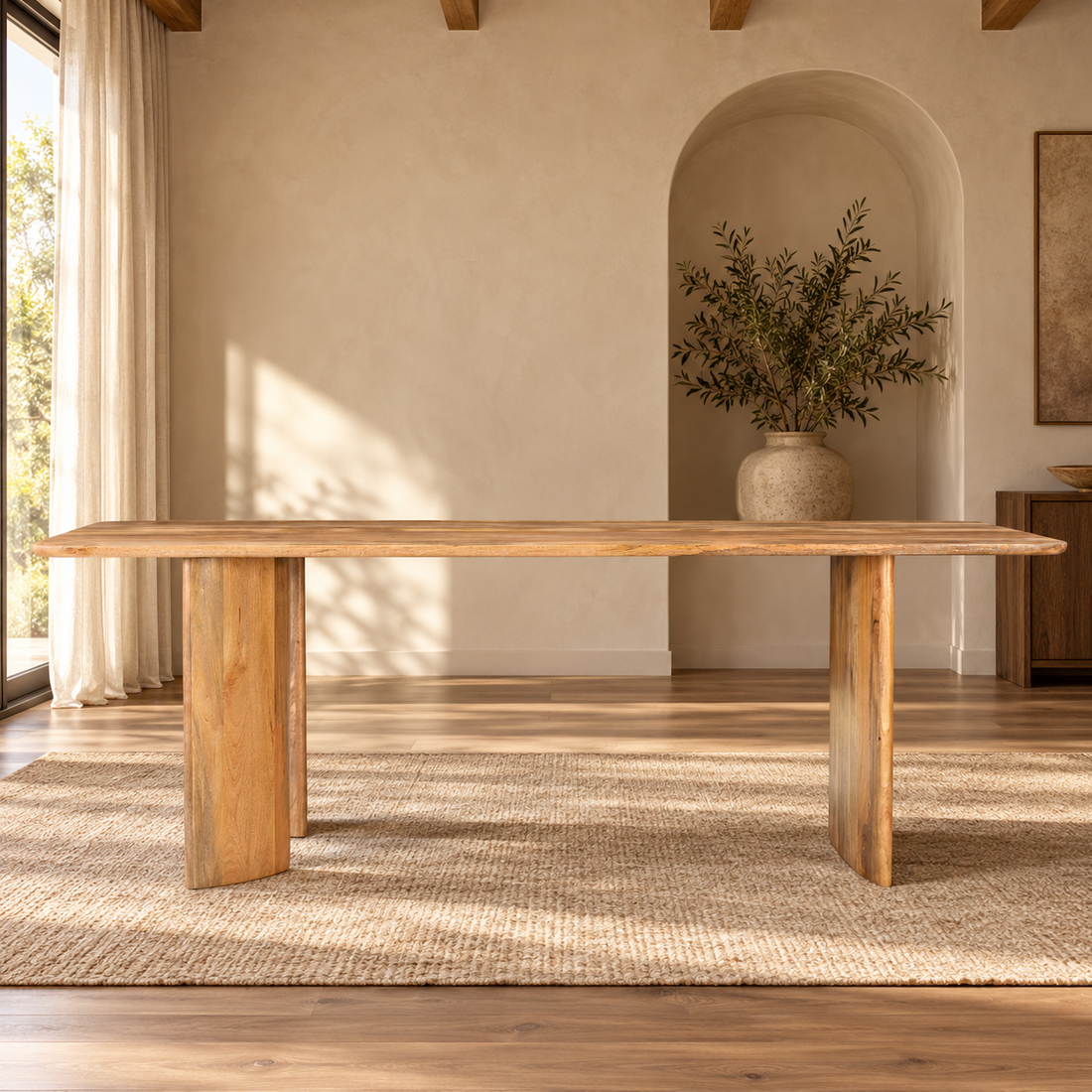 Eettafel Jade Rechthoek Naturel 220 – sfeerimpressie
