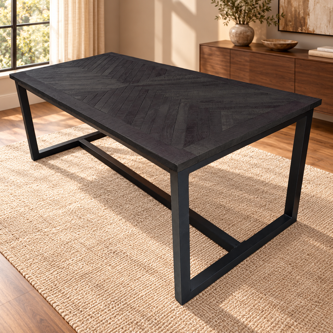 Eettafel Jax Zwart 220 – sfeerimpressie