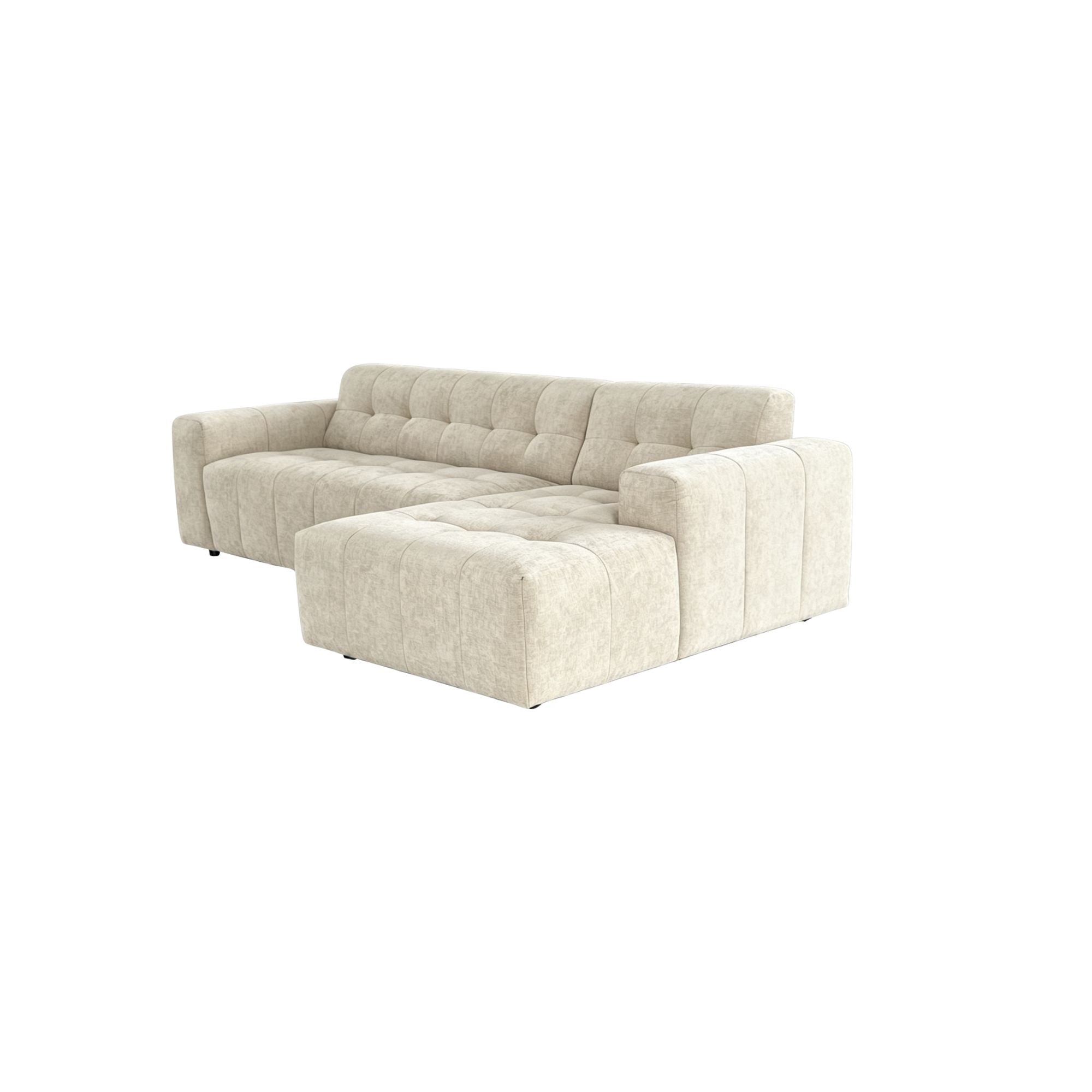MySofa Ruby Loungebank Beige 2,5 zits AL + Lounge R