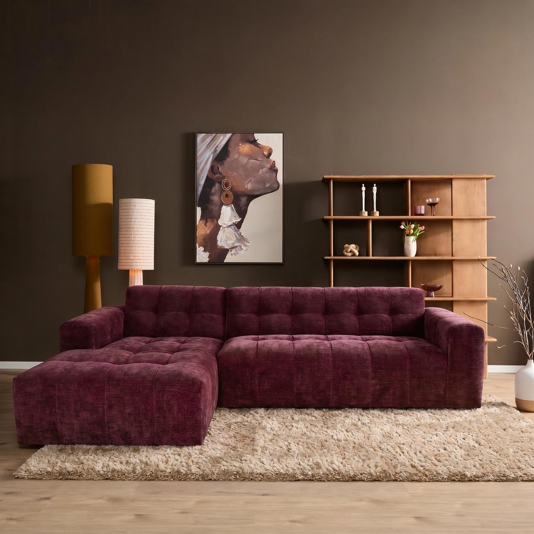 MySofa Ruby Loungebank Paars Lounge L + 2,5 zits AR
