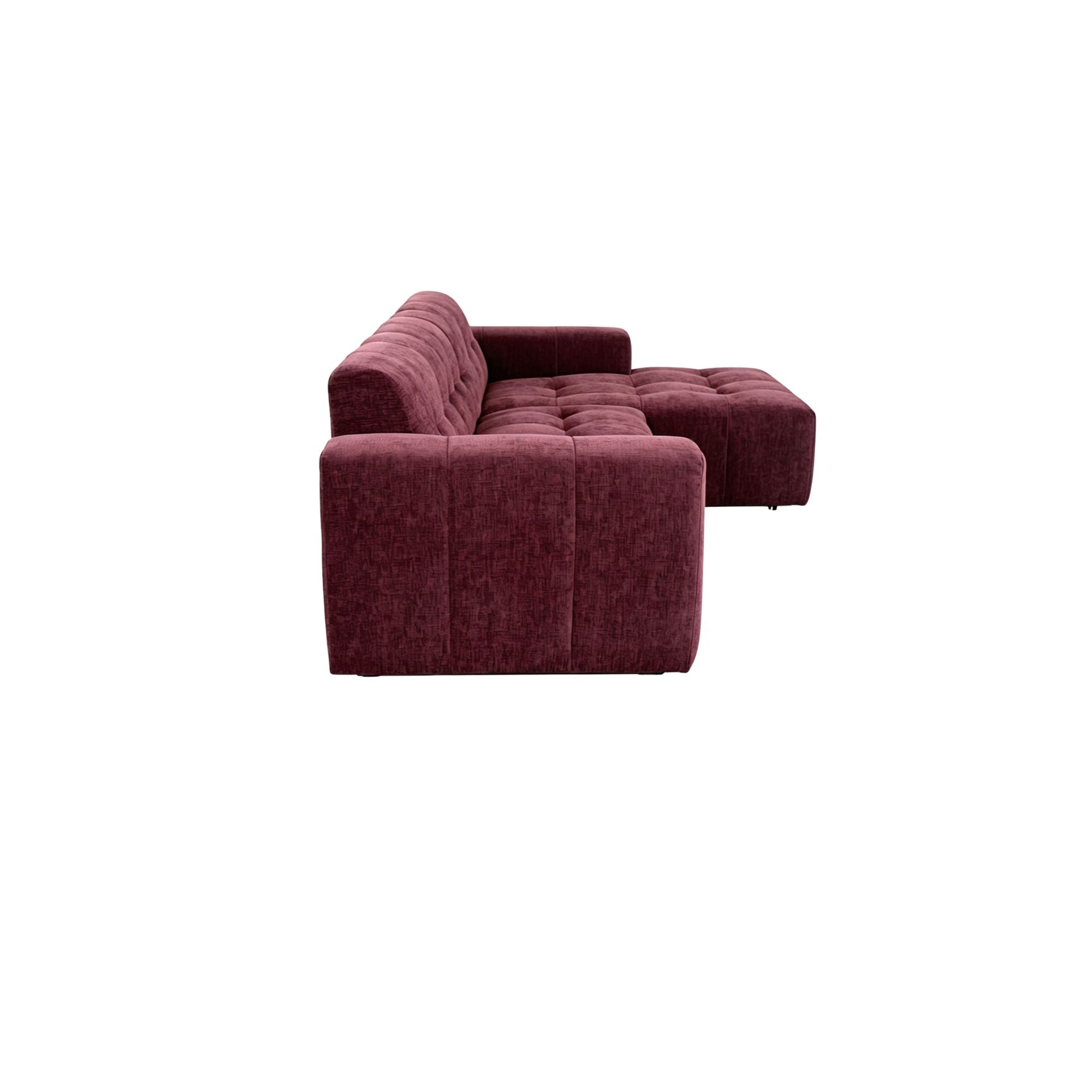 MySofa Ruby Loungebank Paars 2,5 zits AL + Lounge R