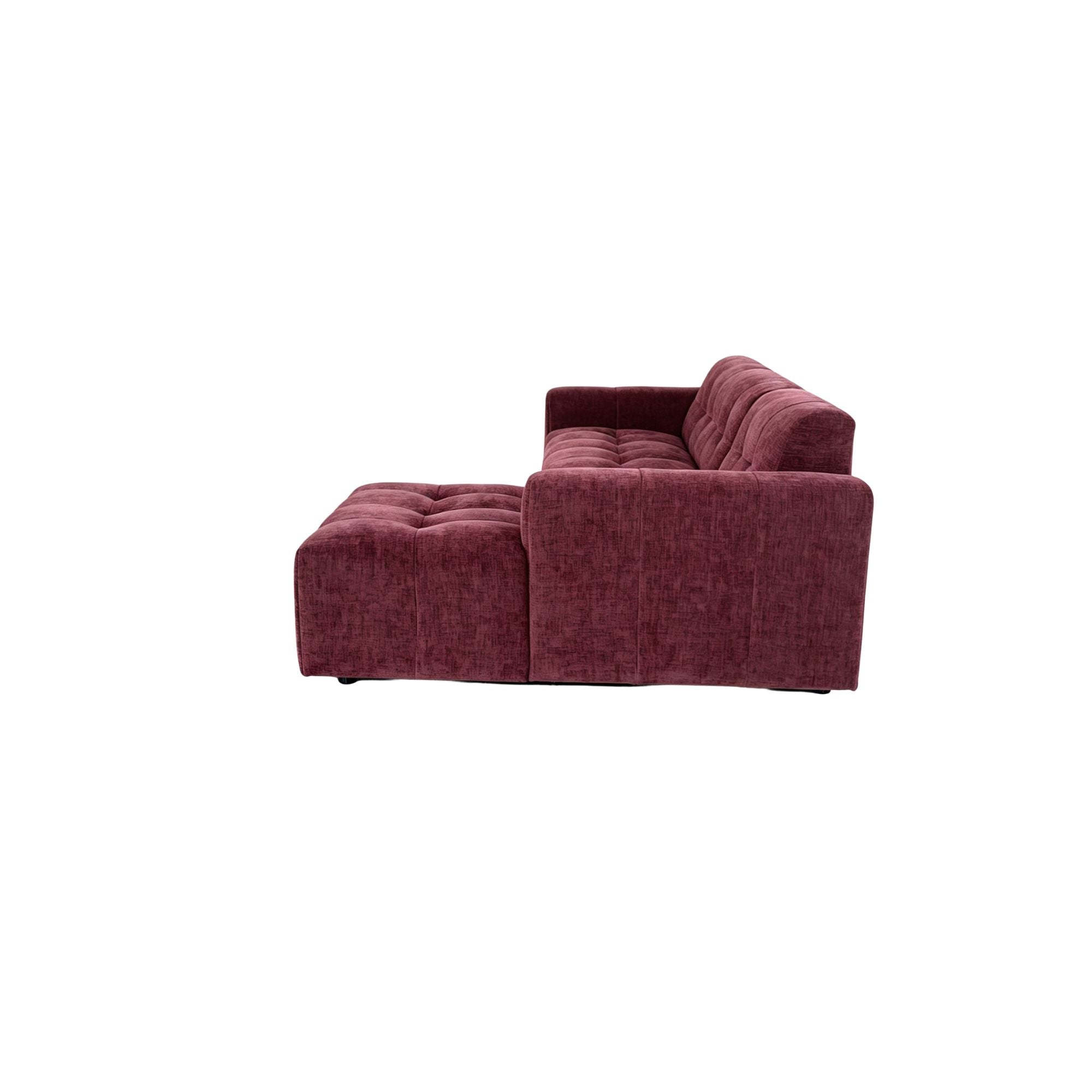 MySofa Ruby Loungebank Paars 2,5 zits AL + Lounge R