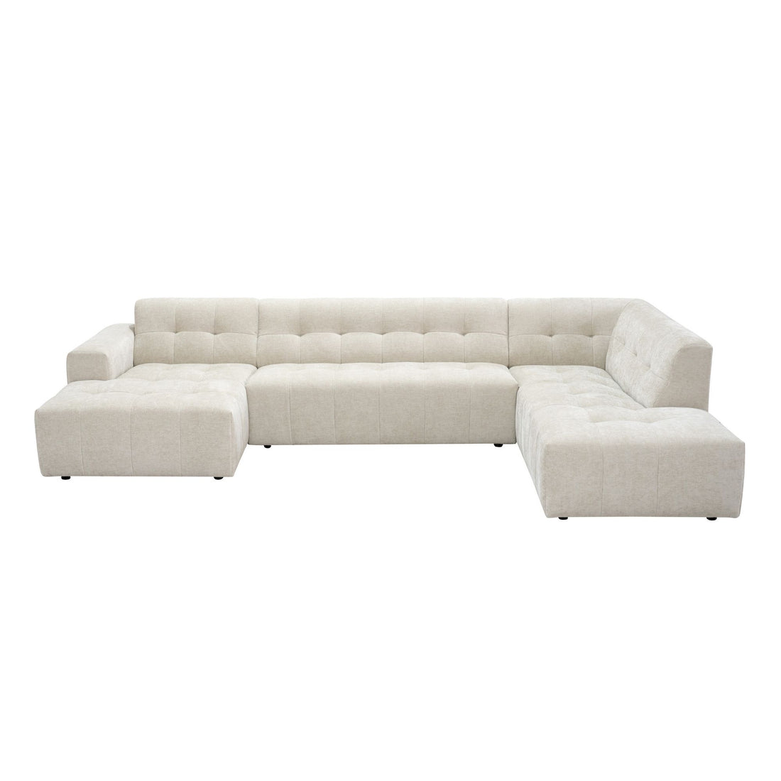 MySofa Ruby U-bank Beige Lounge L + 2,5 + Ottomane R