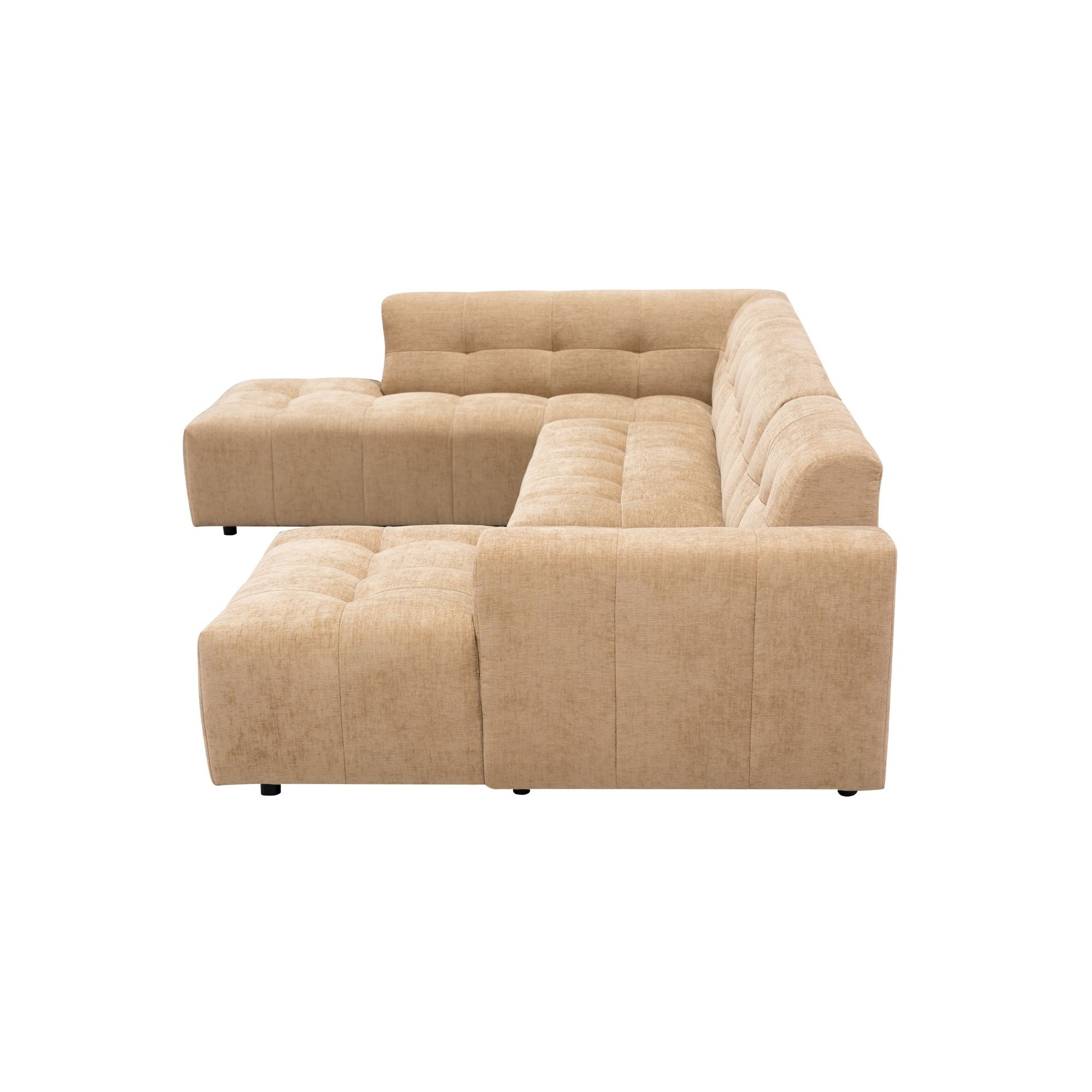 MySofa Ruby U-bank Camel Ottomane L + 2,5 + Lounge R