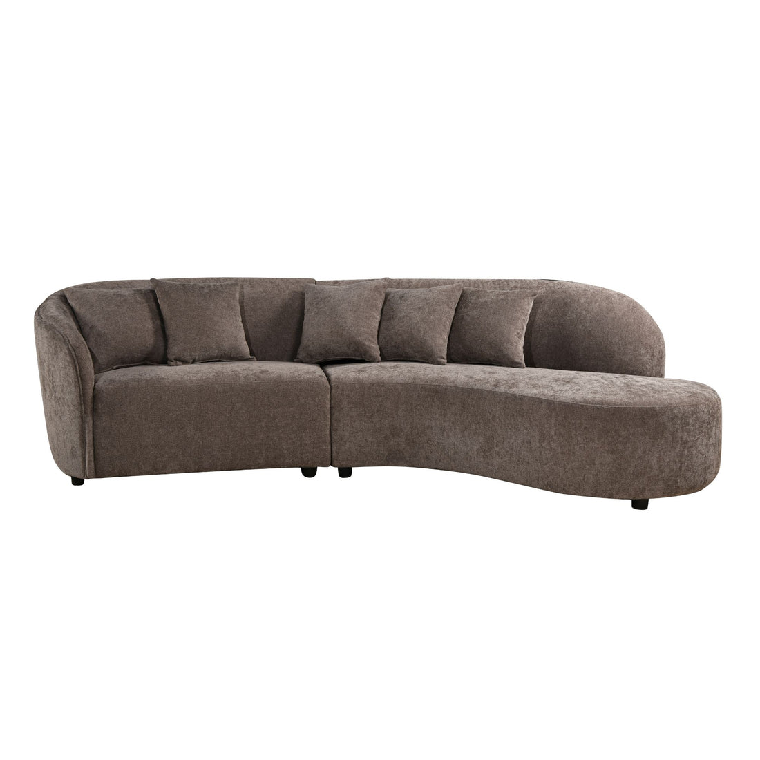 MySofa Novi Hoekbank Bruin 3 zits + Lounge R