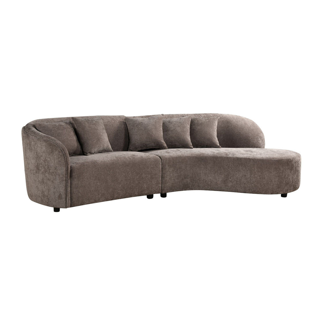 MySofa Novi Hoekbank Bruin 3 zits + Lounge R