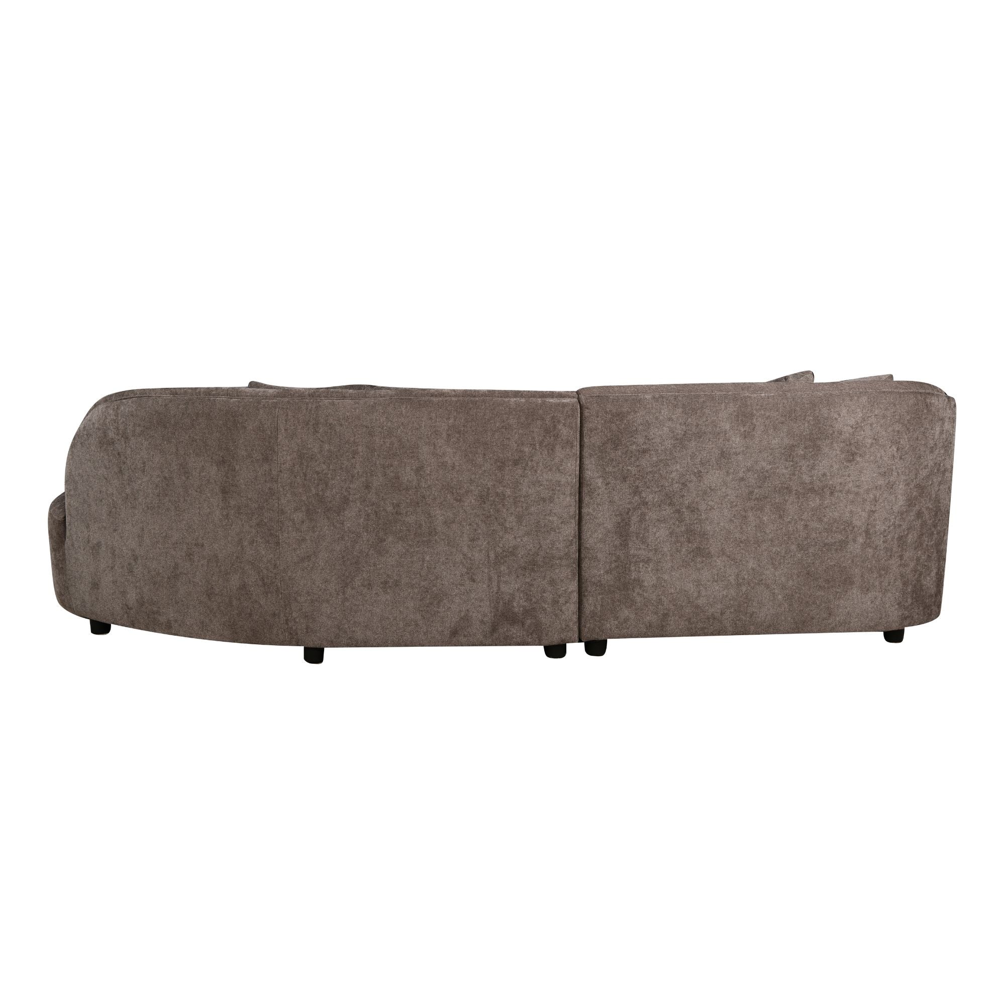 MySofa Novi Hoekbank Bruin 3 zits + Lounge R
