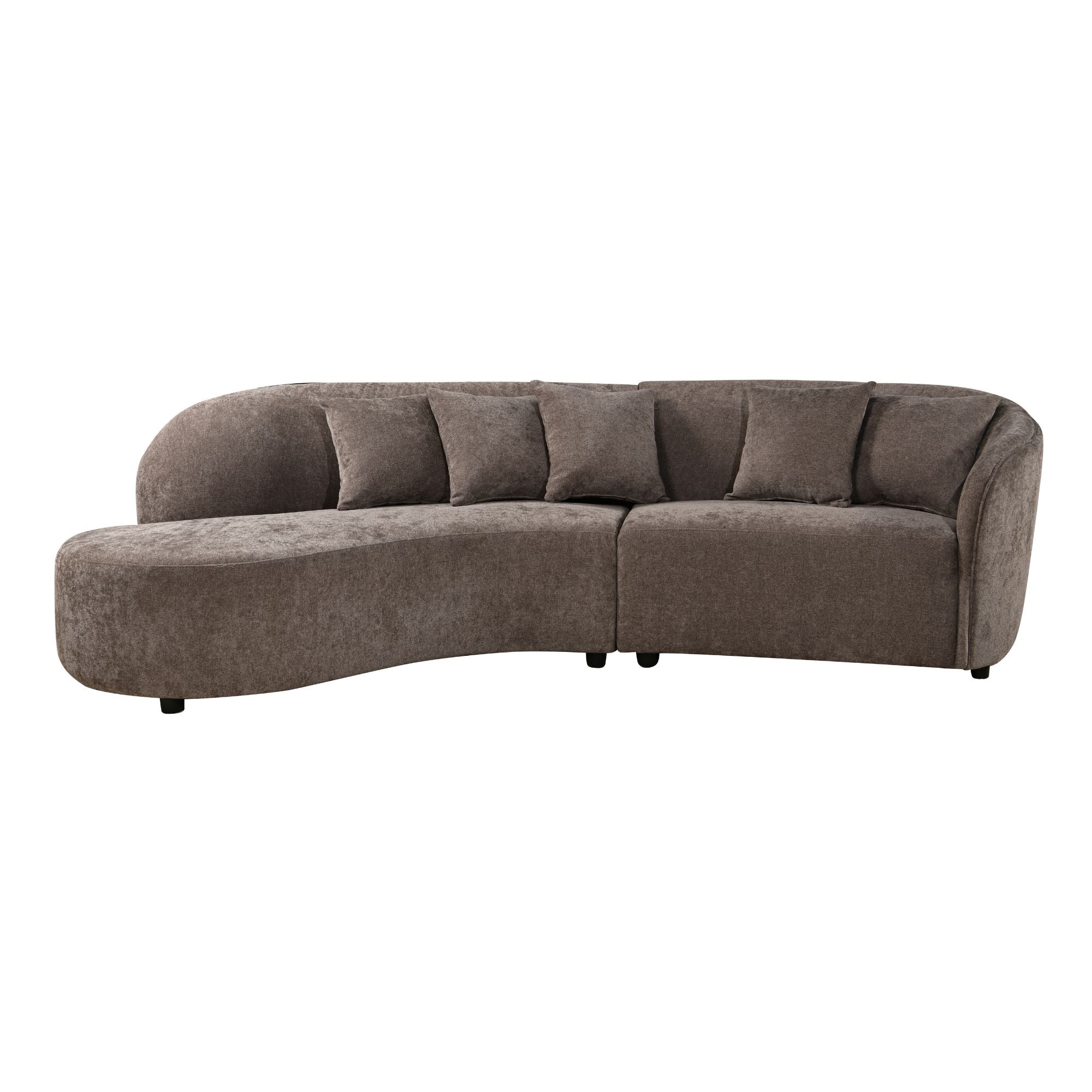 MySofa Novi Hoekbank Bruin Lounge L + 3 zits