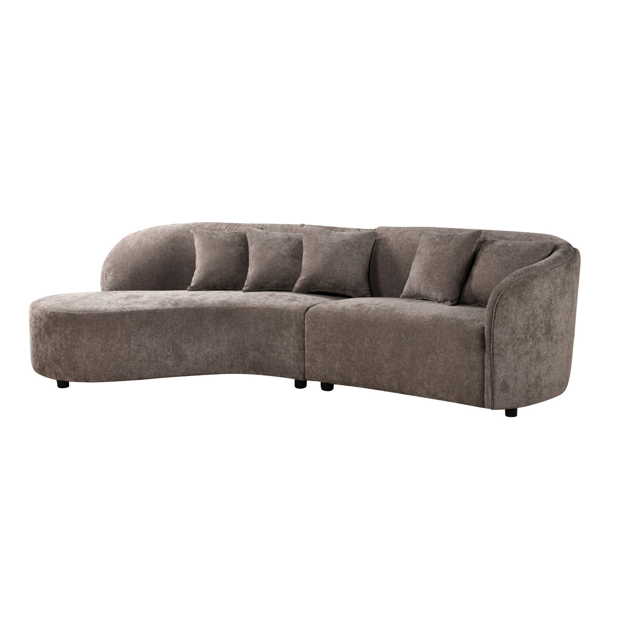 MySofa Novi Hoekbank Bruin Lounge L + 3 zits