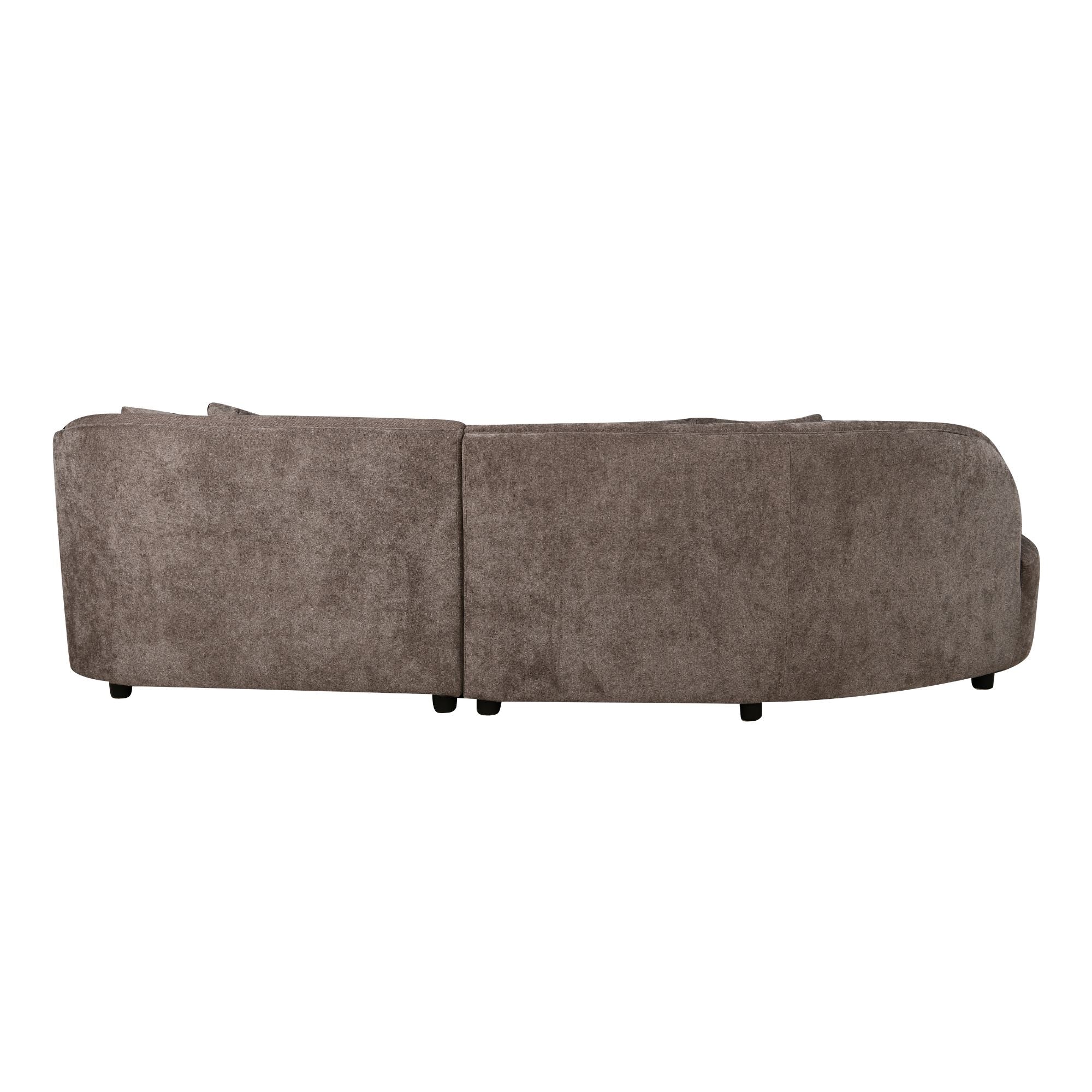 MySofa Novi Hoekbank Bruin Lounge L + 3 zits