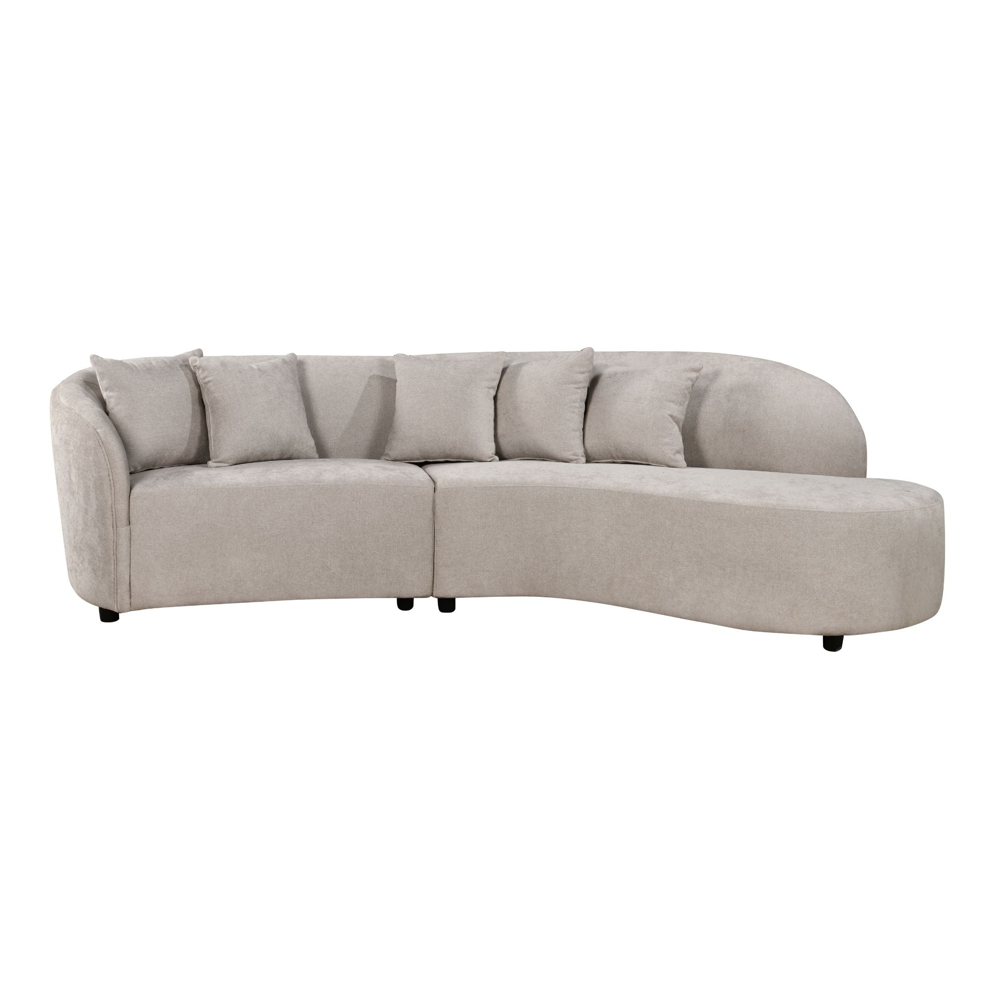 MySofa Novi Hoekbank Zand 3 zits + Lounge R