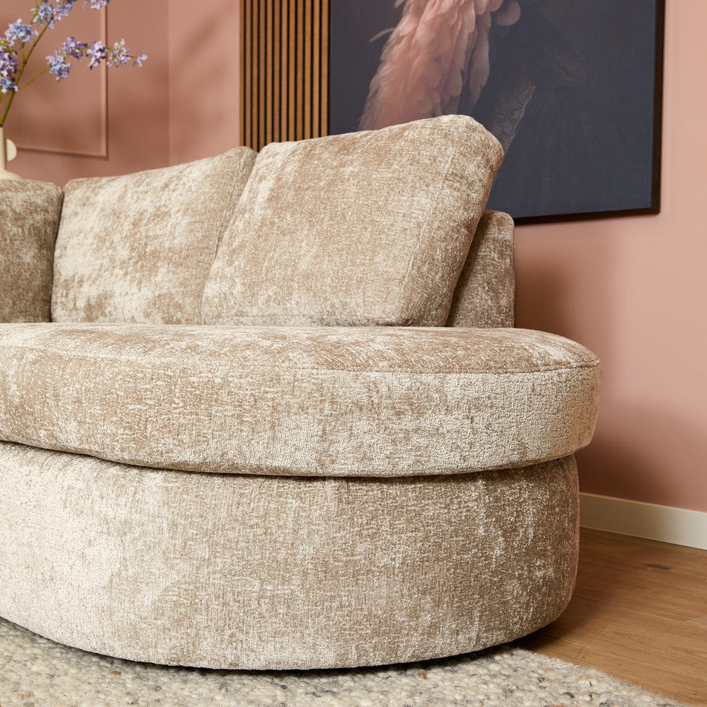 Sofa Alma | Beige | 2,5 zits + Divan Rechts