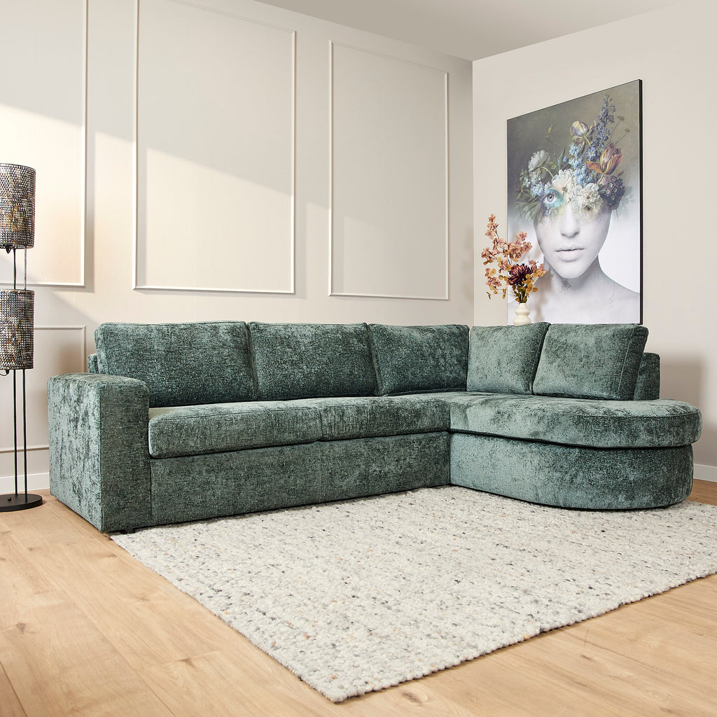 Sofa Alma | Green | 2,5 zits + Divan Rechts |