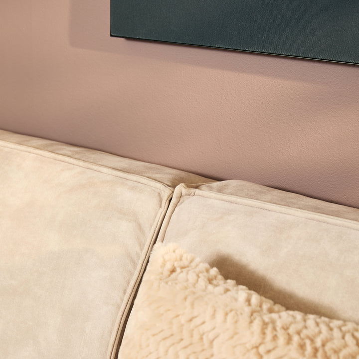 Sofa Floris | Divan Links + 2,5 zits | Beige | Velvet