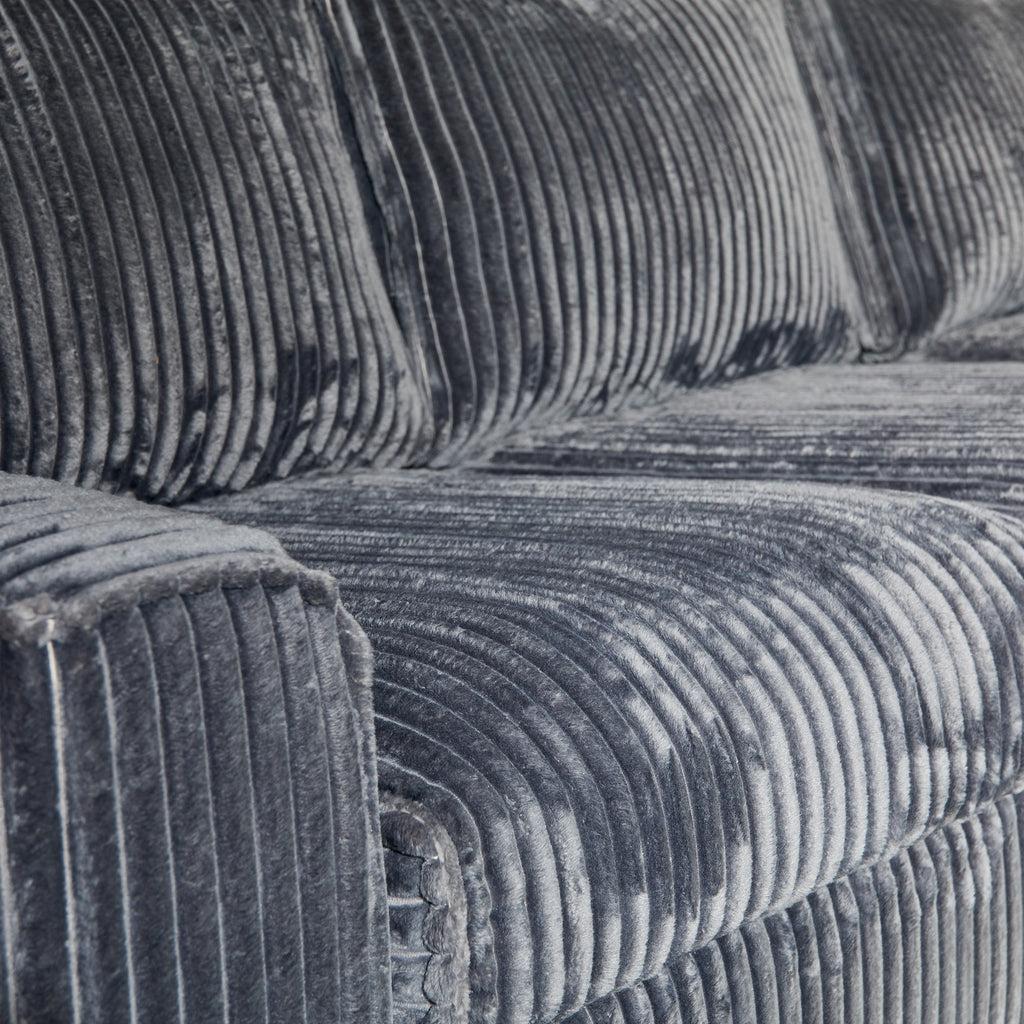 Sofa hoekbank Teddy | Antraciet |  2,5 zits + Divan Rechts