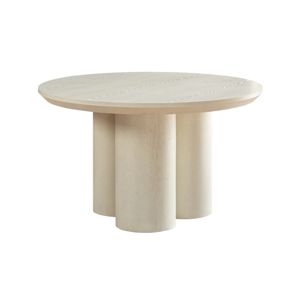 ROYAL EETTAFEL 130 ROND CREME FINEER