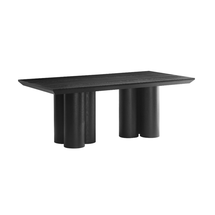 ROYAL EETTAFEL 200X100X76 ZWART FINEER
