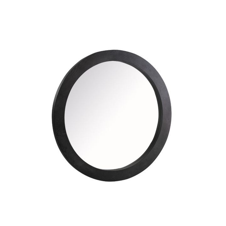 ROYAL MIRROR 120 ROND ZWART FINEER