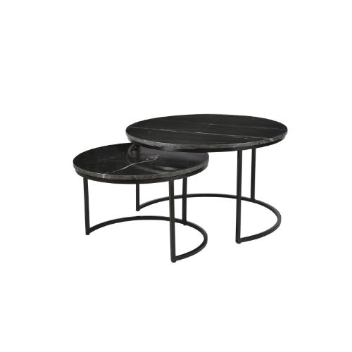 Salontafel Nova · Set van 2 · Rond · marmer