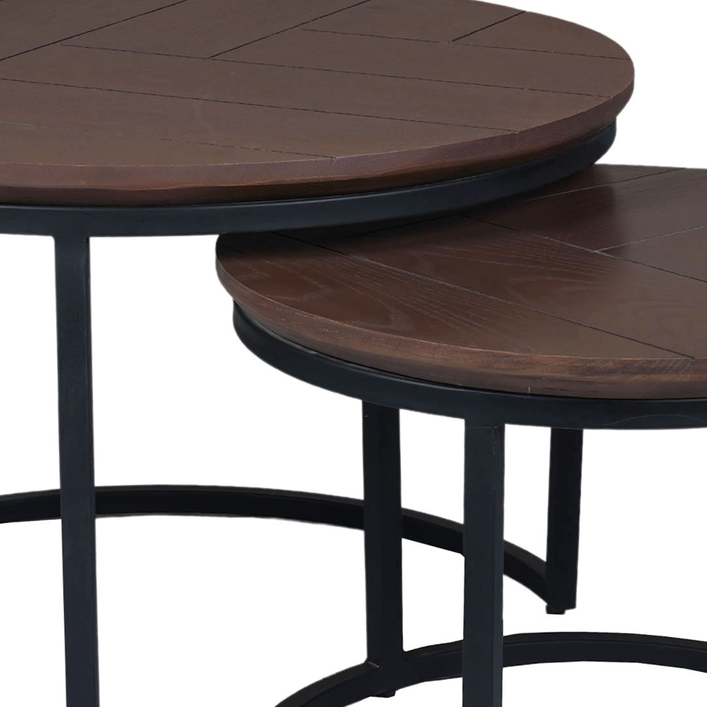 Couchtisch Otik Walnuss Eiche | 70 cm | 2er-Set