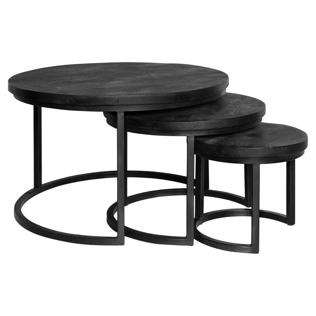 Couchtisch Triole All Black | 3er-Set