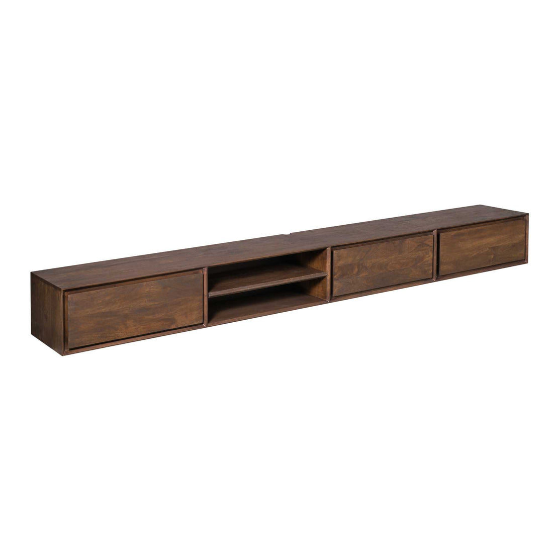 Zwevend tv meubel Ambiance Bruin Mangohout 240 cm