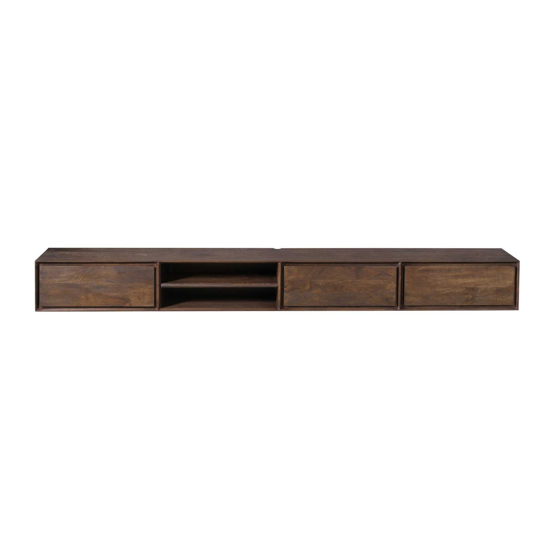 Zwevend tv meubel Ambiance Bruin Mangohout 280 cm