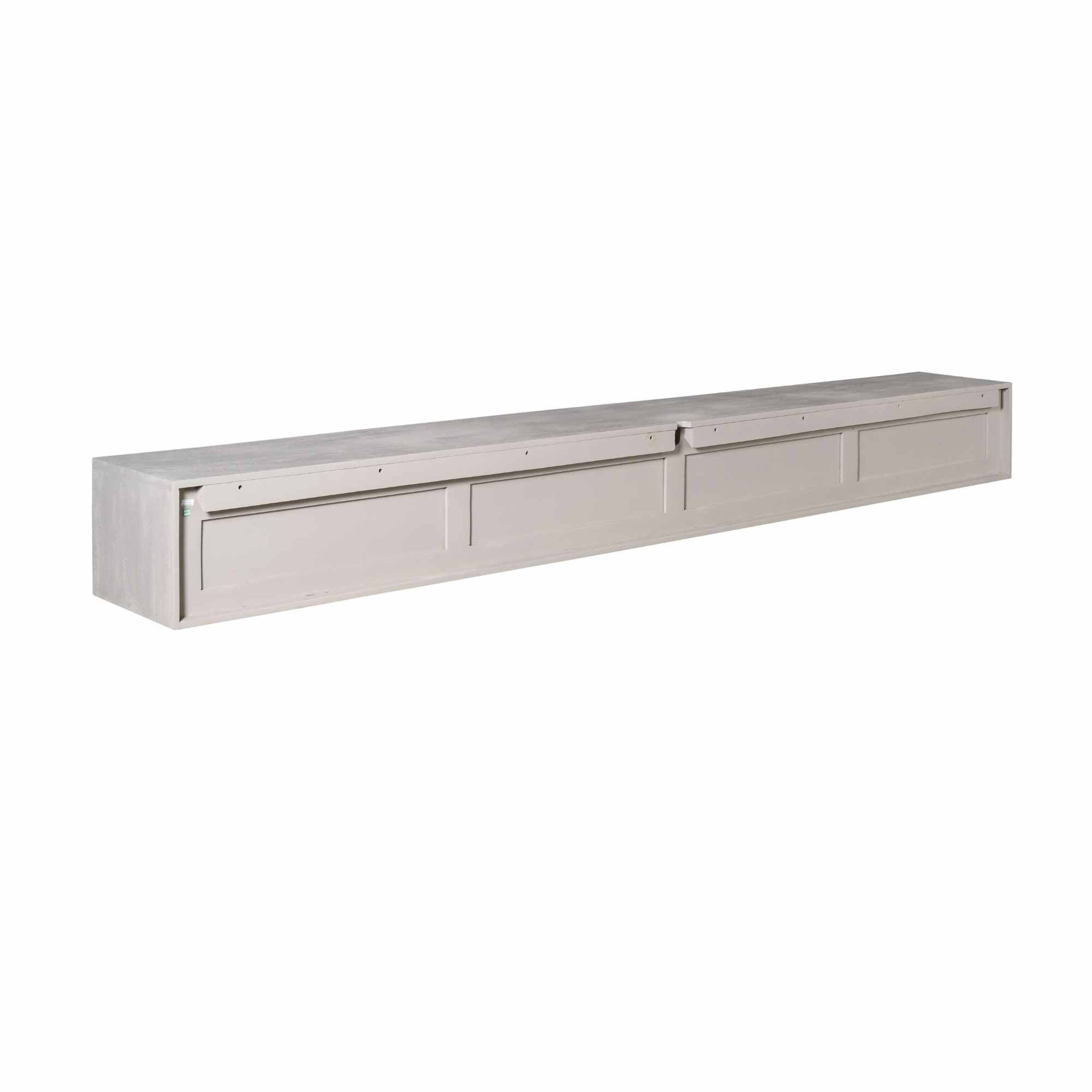Zwevend tv meubel Ambiance Taupe Mangohout 240 cm