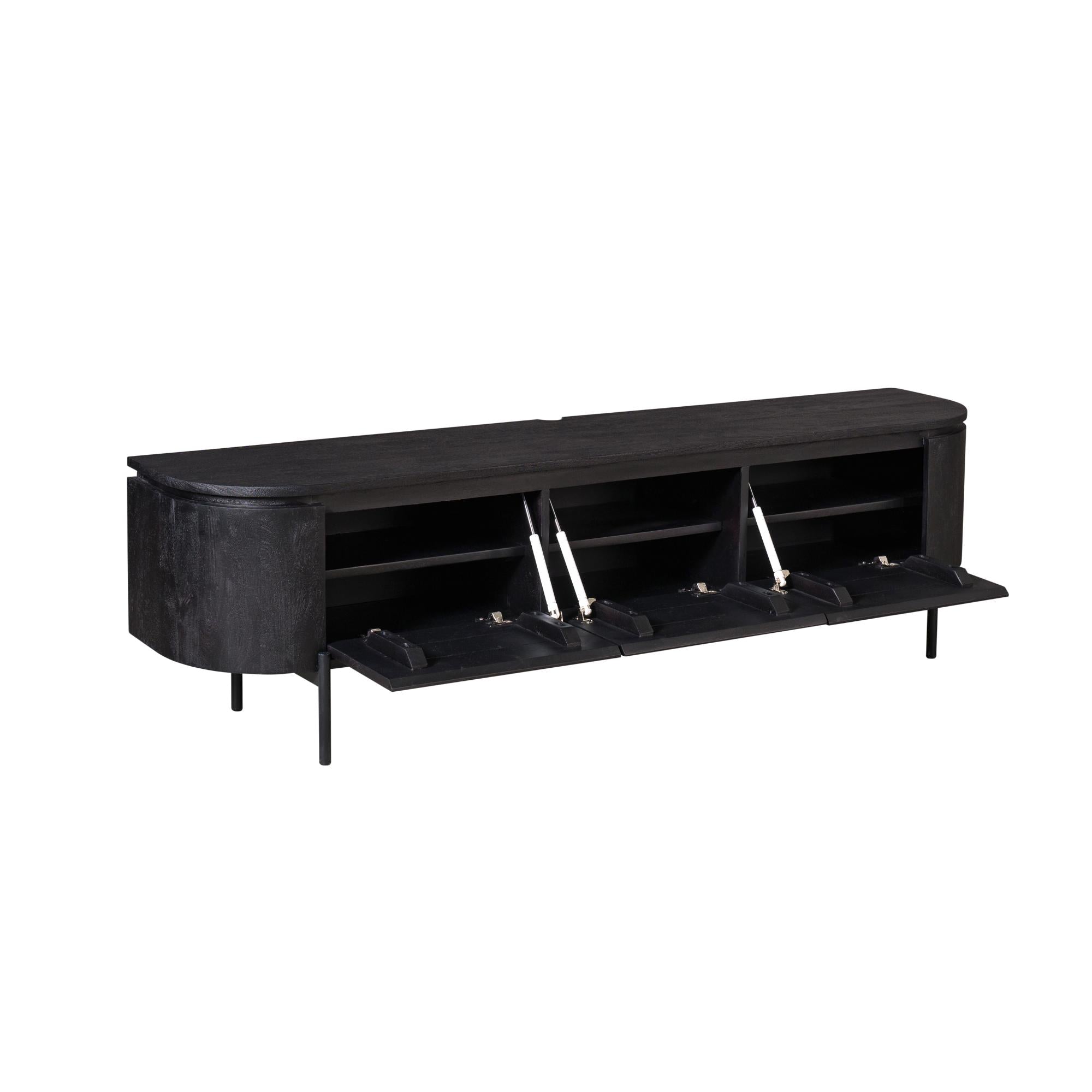 Tv meubel Excellent Zwart Mangohout 160 cm
