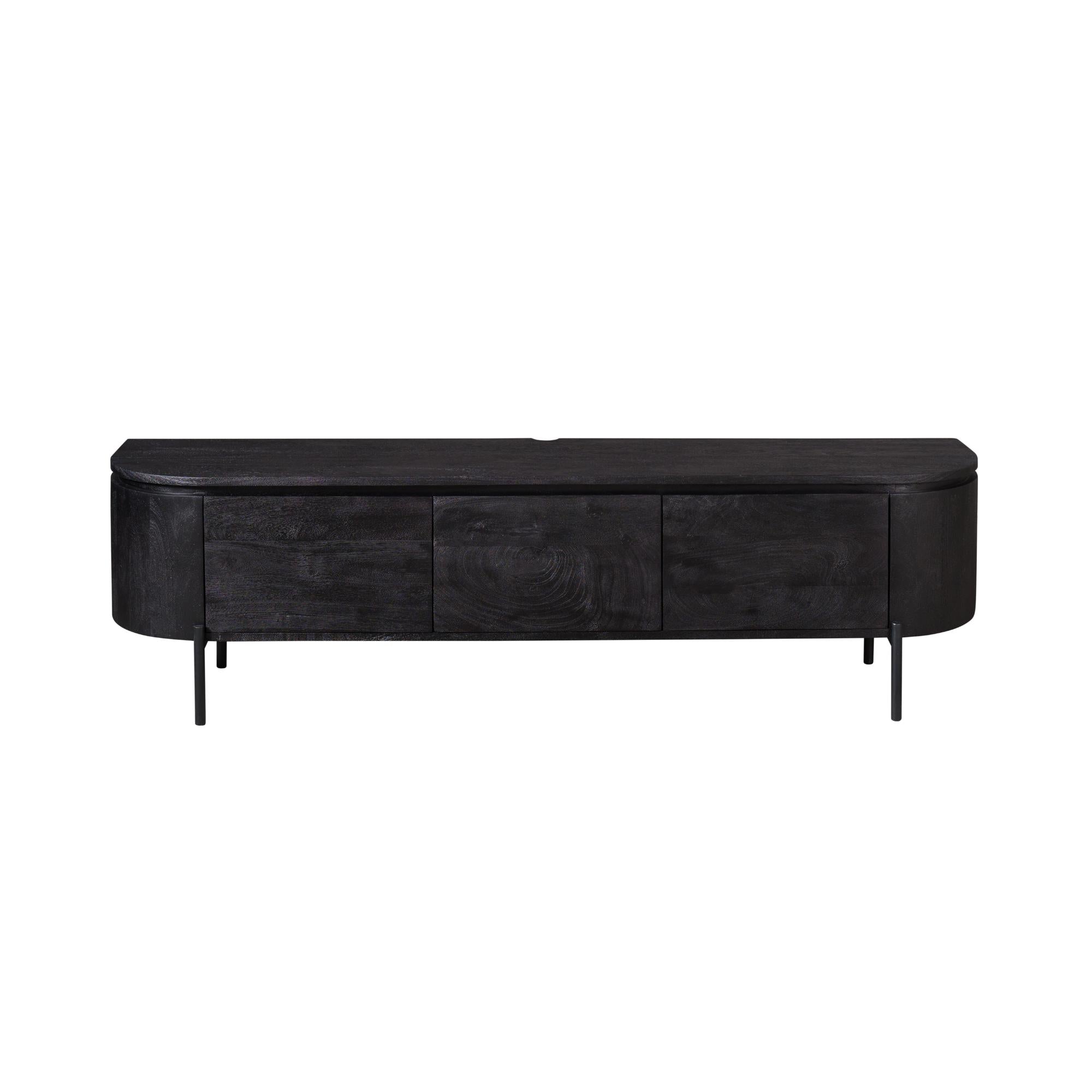 Tv meubel Excellent Zwart Mangohout 160 cm