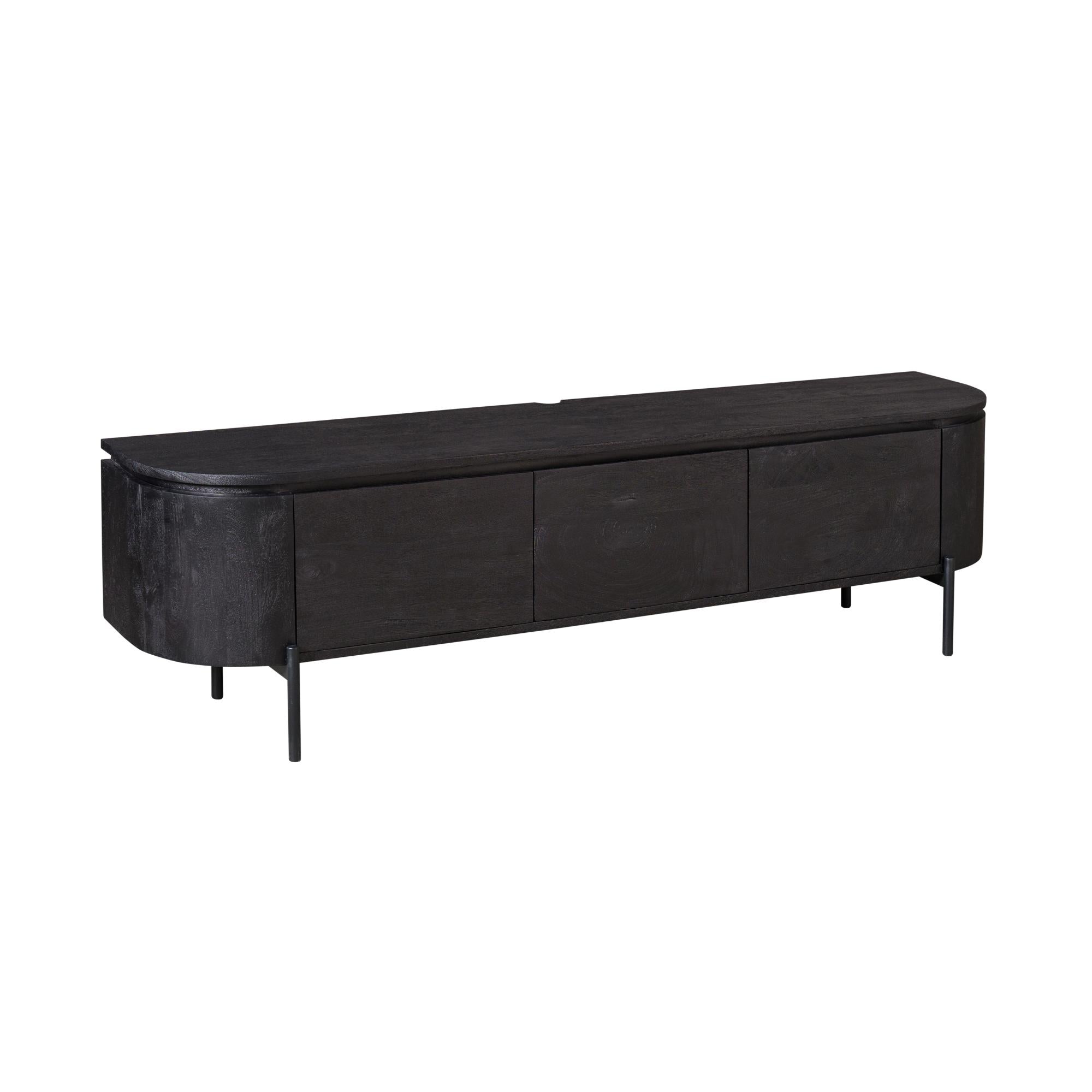 Tv meubel Excellent Zwart Mangohout 160 cm