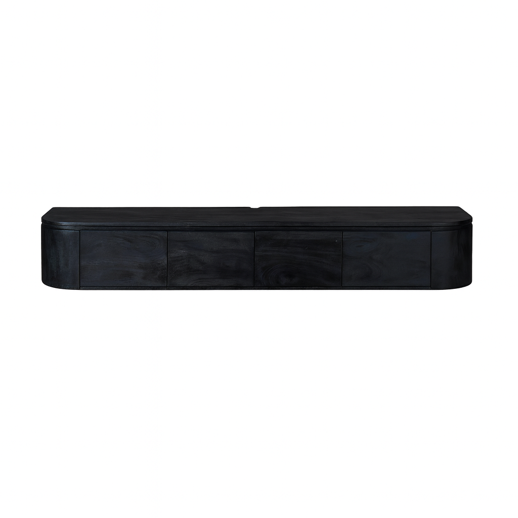 Tv meubel Excellent Zwart Mangohout 200 cm