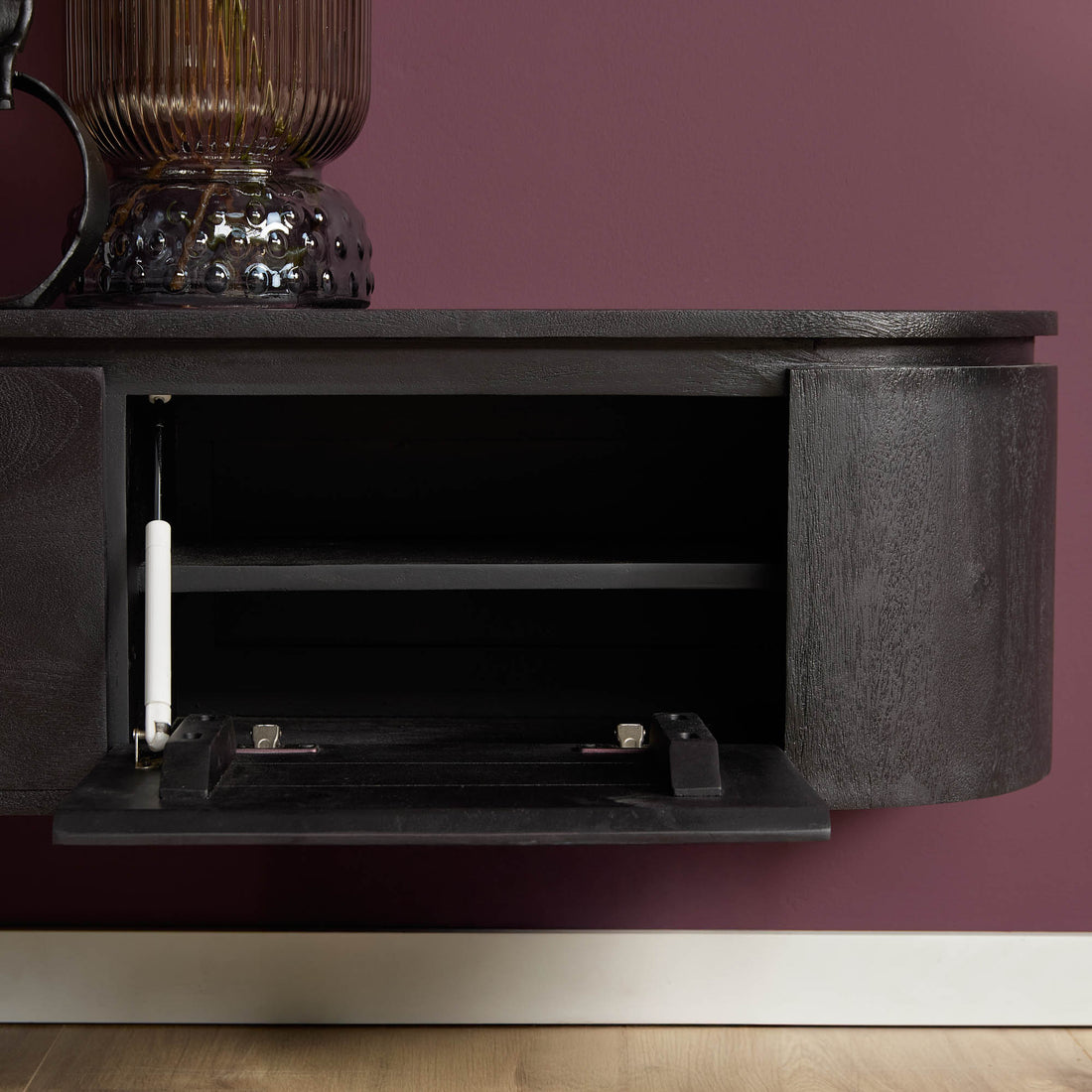 Tv meubel Excellent Zwart Mangohout 240 cm