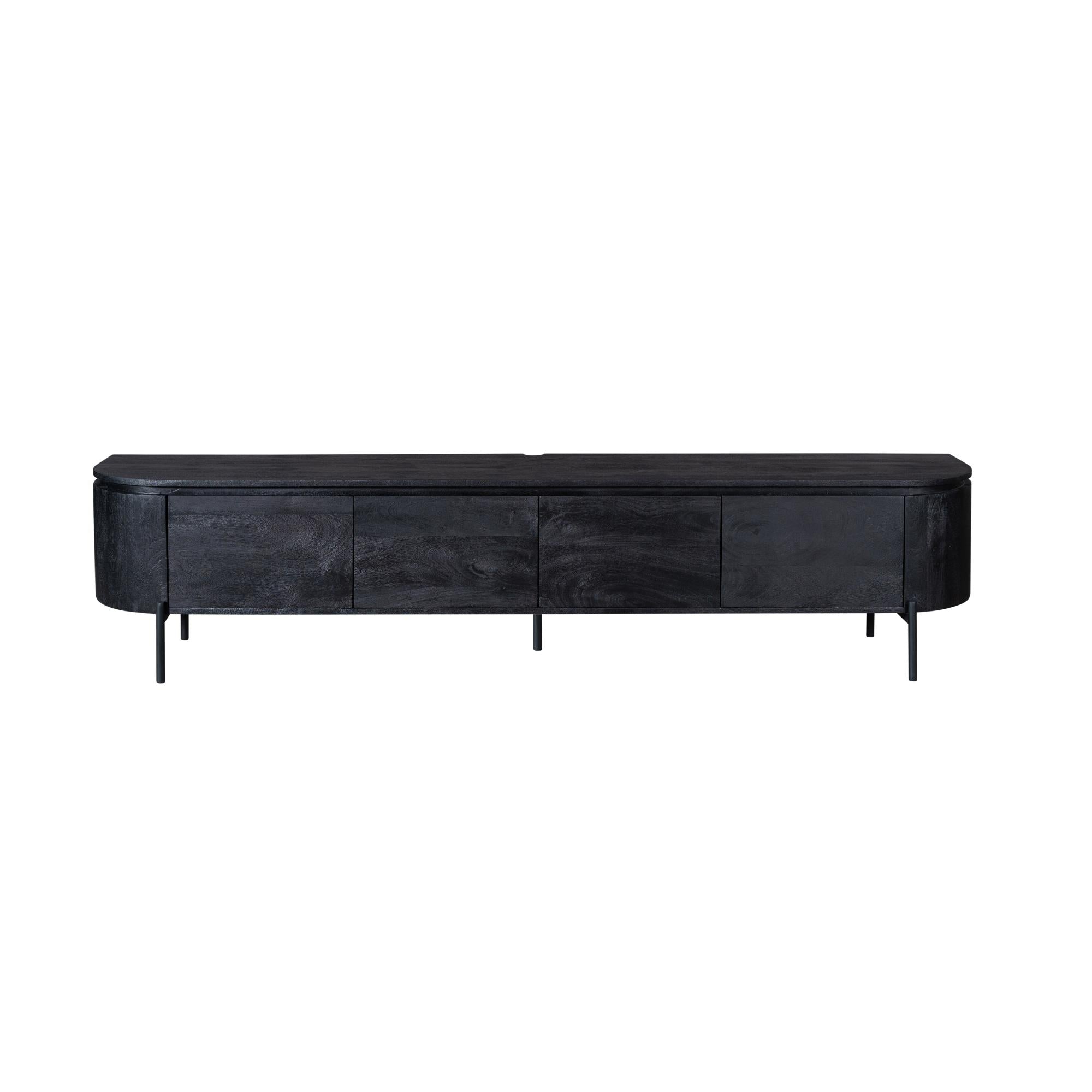 Tv meubel Excellent Zwart Mangohout 240 cm